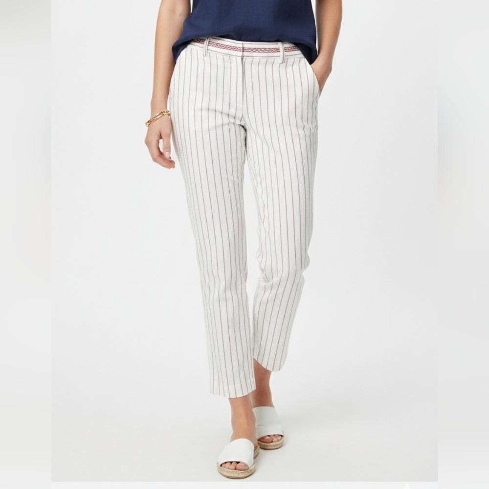 Vintage Talbots Pants Stripes Nautical Coastal Preppy Cassual 12